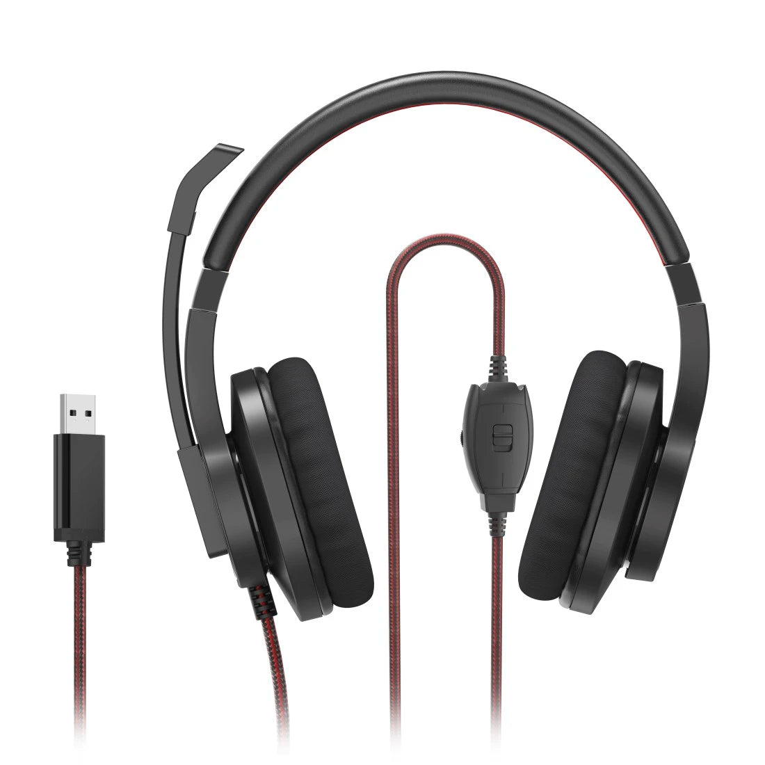 Hama "HS-USB400" PC Office Headset, Stereo, black- Cable 2M