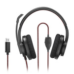 Hama "HS-USB400" PC Office Headset, Stereo, black- Cable 2M