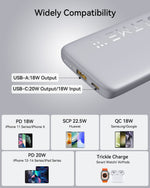 VOLTME Hypercore 10K Essential 10,000mAh Fast Charging Power Bank PD 3.0, Type-C & USB-A Ports – 22.5W