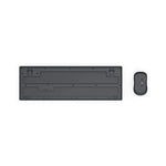 Hama WKM-750 Multi-Device Rechargeable Silent Keyboard/Mouse Set, Dual wireless/Bluetooth, Backlight Keyboard, Blue Sensor Mouse, Arabic, BLK