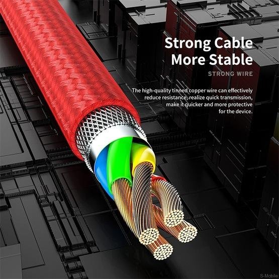 Cable USB Rock  R2-5A  Type-C Red