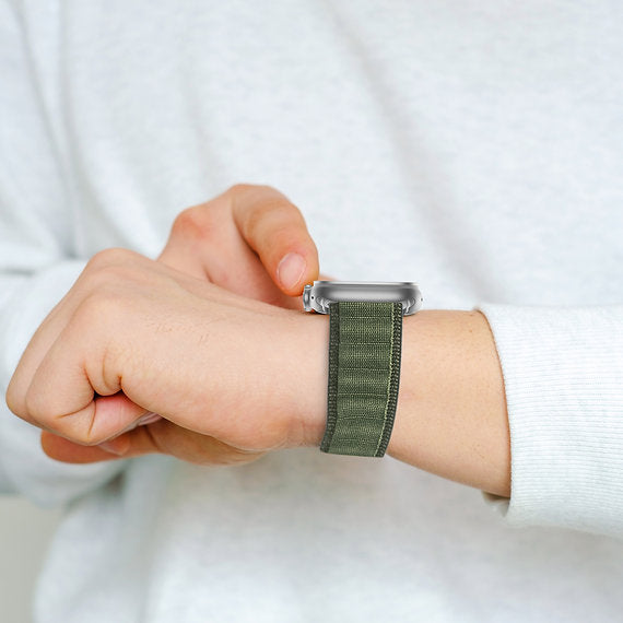 HYPHEN CLARKE Reinforced Nylon Watch Strap for Apple Watch Ultra 49mm – Breathable Sport Loop Band