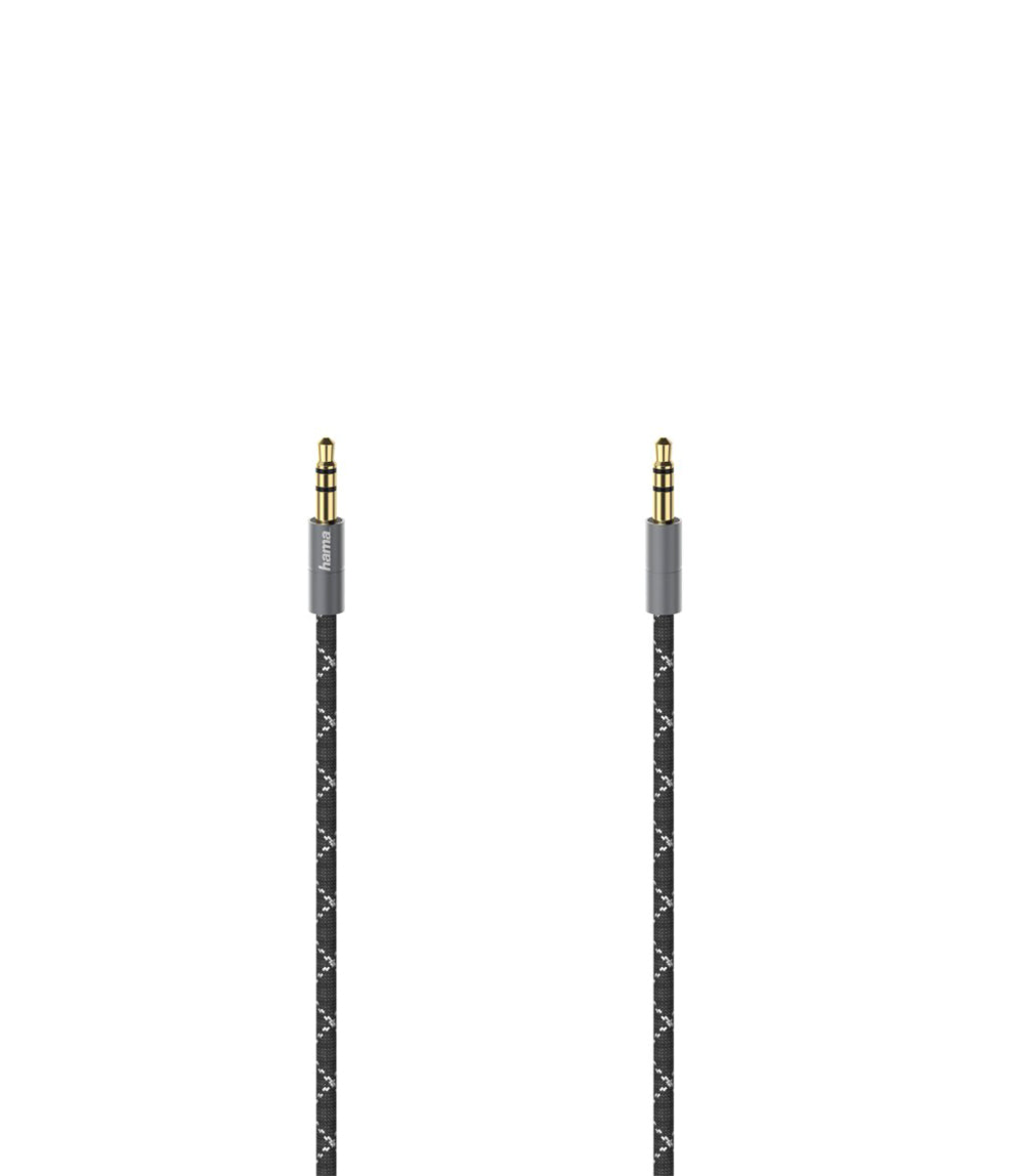 Hama Audio Cable, 3.5 mm AUX, Metal, Gold-Plated, 1.5 m
