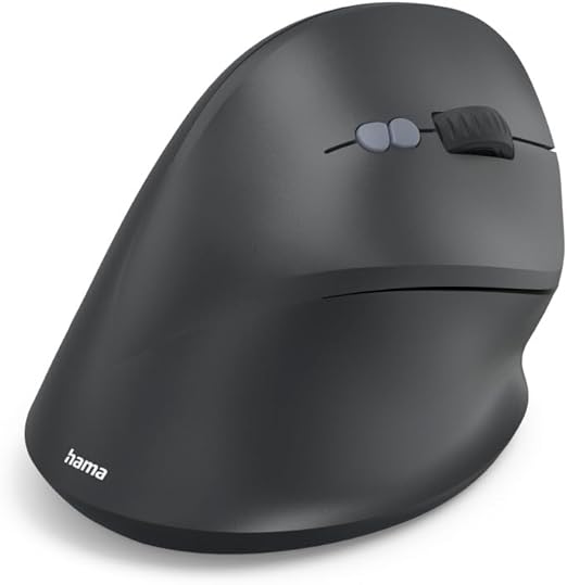 Hama “EWM-500R” Ergonomic Vertical Mouse, Radio, Optical, 7 Buttons, black