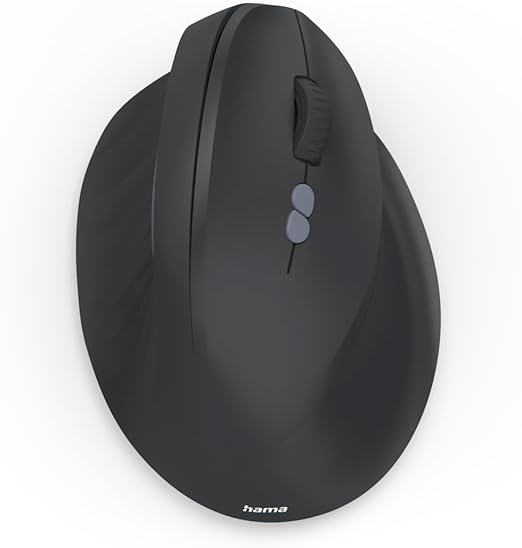 Hama “EWM-500R” Ergonomic Vertical Mouse, Radio, Optical, 7 Buttons, black