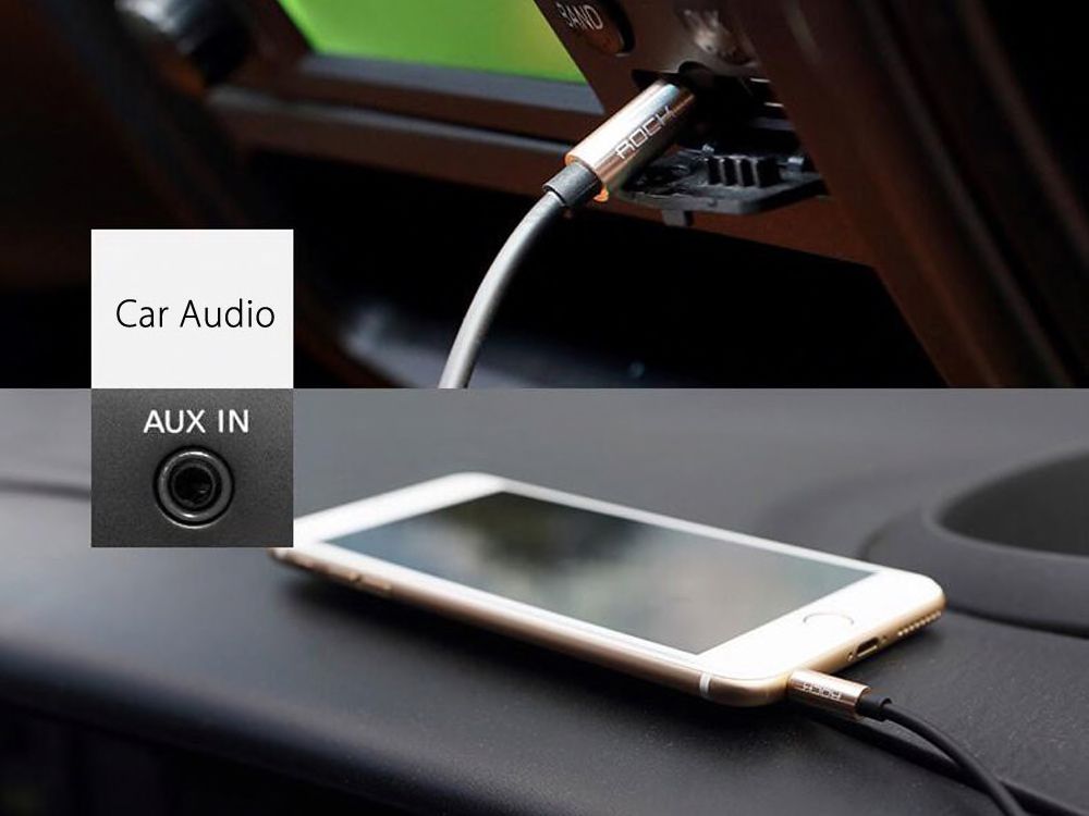 Cable AUX Rock  2M  Black