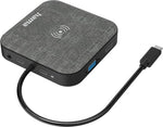Hama USB-C Hub,"Connect2QiCharge" Wireless Charging, Multiport, 12 Ports