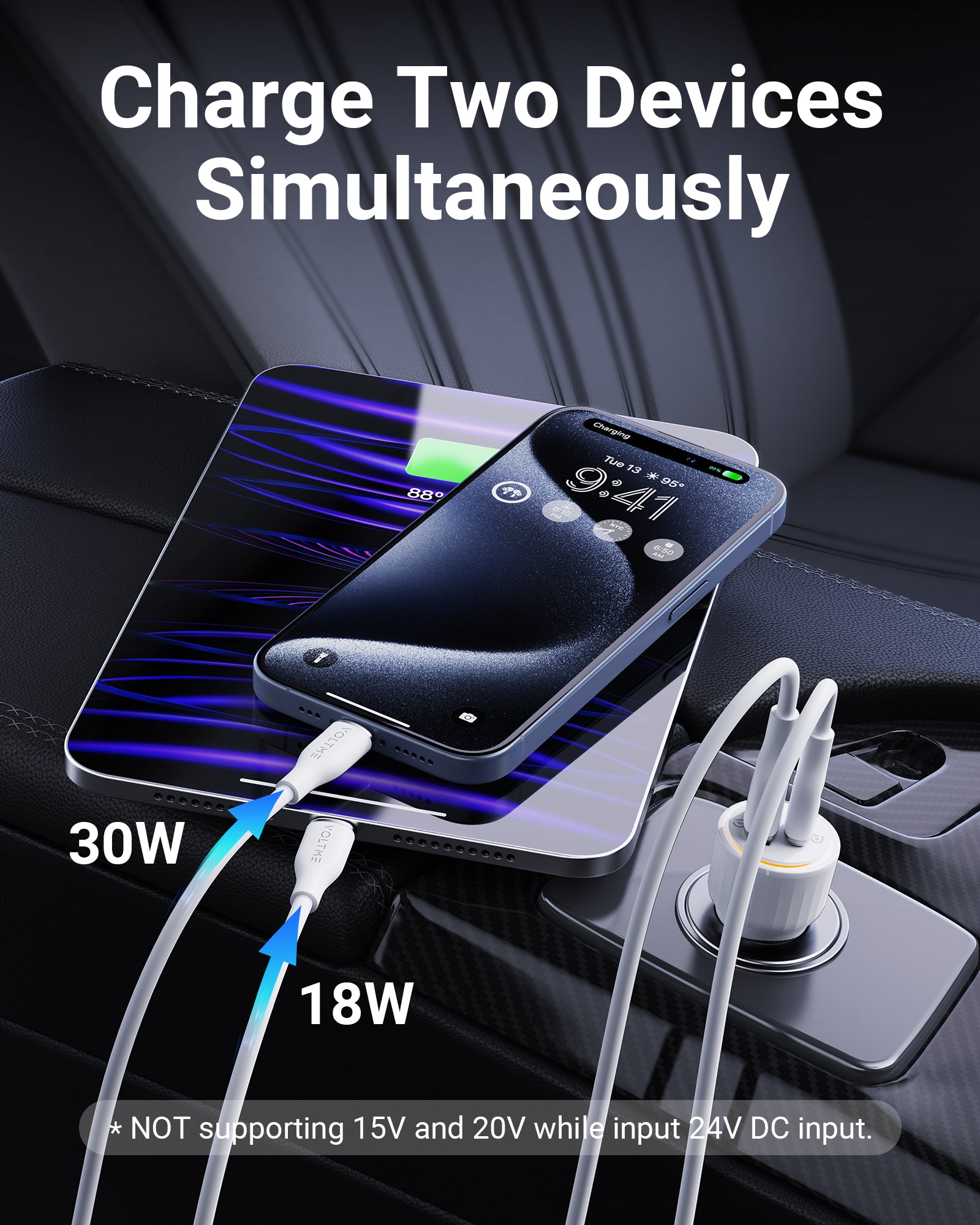 Voltme Cazo 48W CA Car Charger