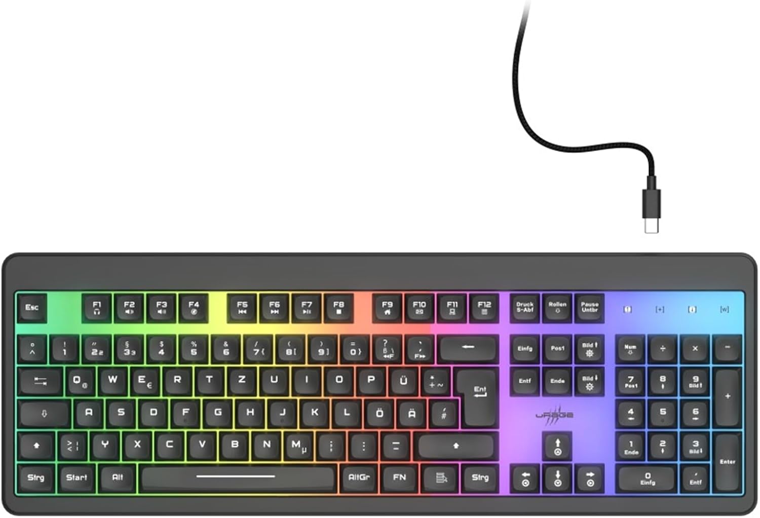 uRage Exodus 215 Illuminated Keyboard Black