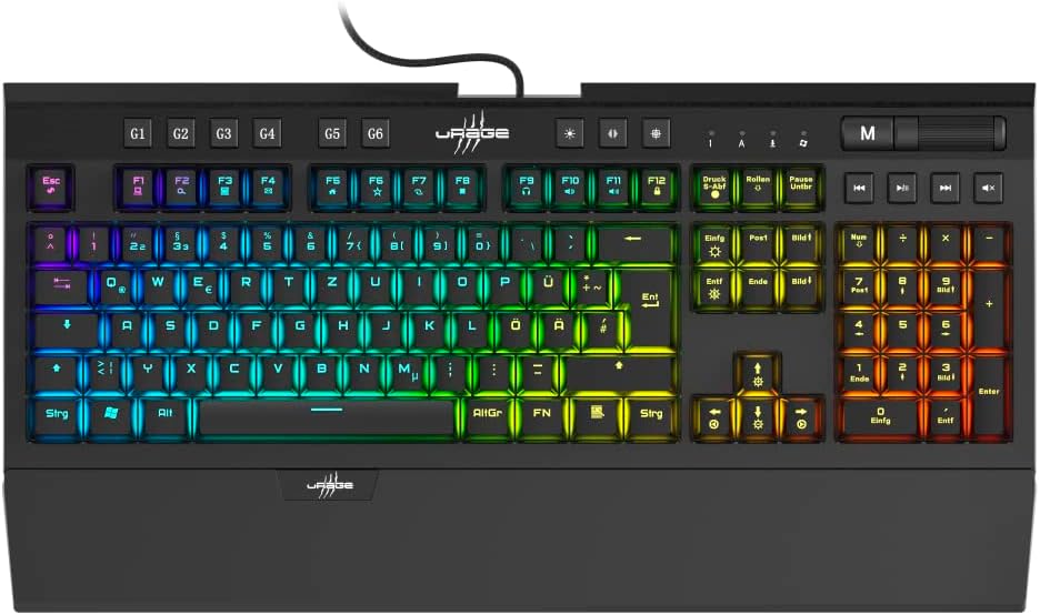 Urage Exodus 900 Mechanical Gaming Keyboard with Tactile Brown Switches, Black