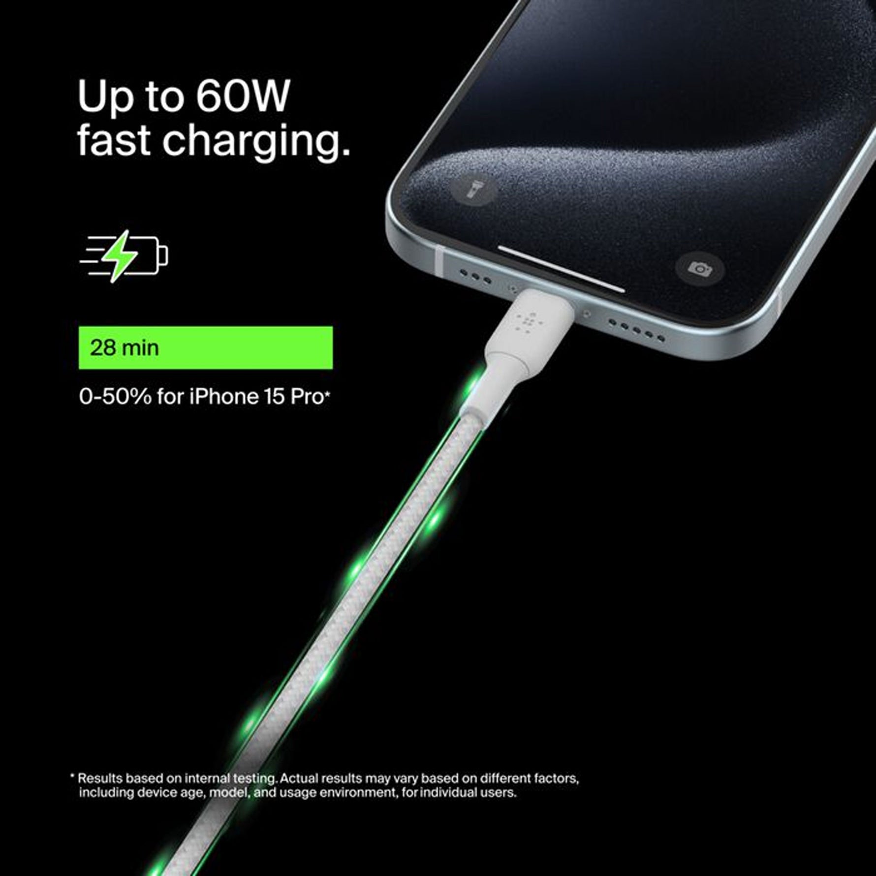 Belkin - BoostCharge Braided USB-C to USB-C Cable 60W (1M / 2 Packs)