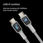 Belkin - BoostCharge Braided USB-C to USB-C Cable 60W (1M / 2 Packs)