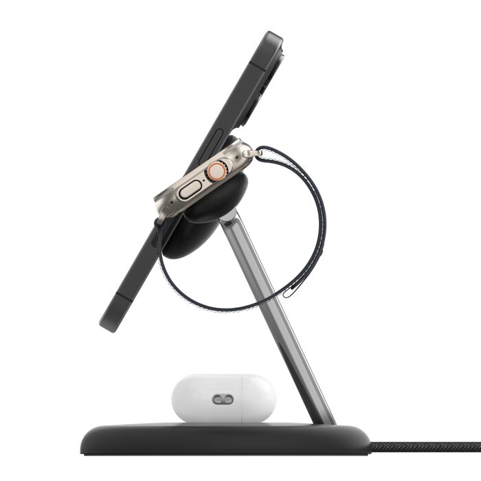 Belkin - BoostCharge Pro 3-in-1 Magnetic Wireless Charging Stand with Qi2 15W