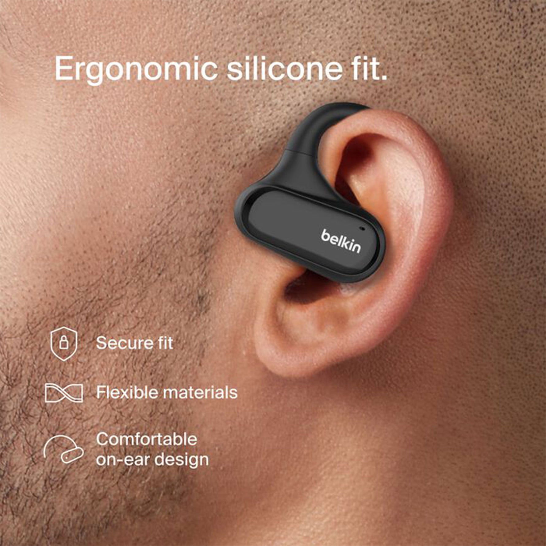 Belkin - SoundForm ClearFit Open-Ear Wireless Earbuds