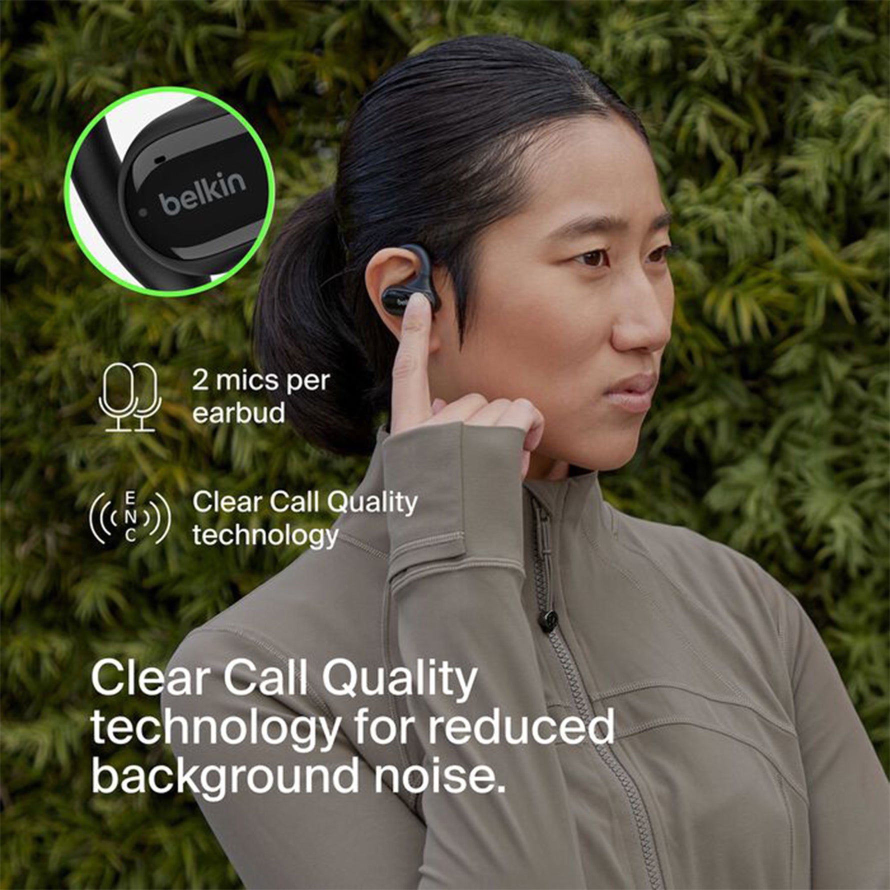 Belkin - SoundForm ClearFit Open-Ear Wireless Earbuds
