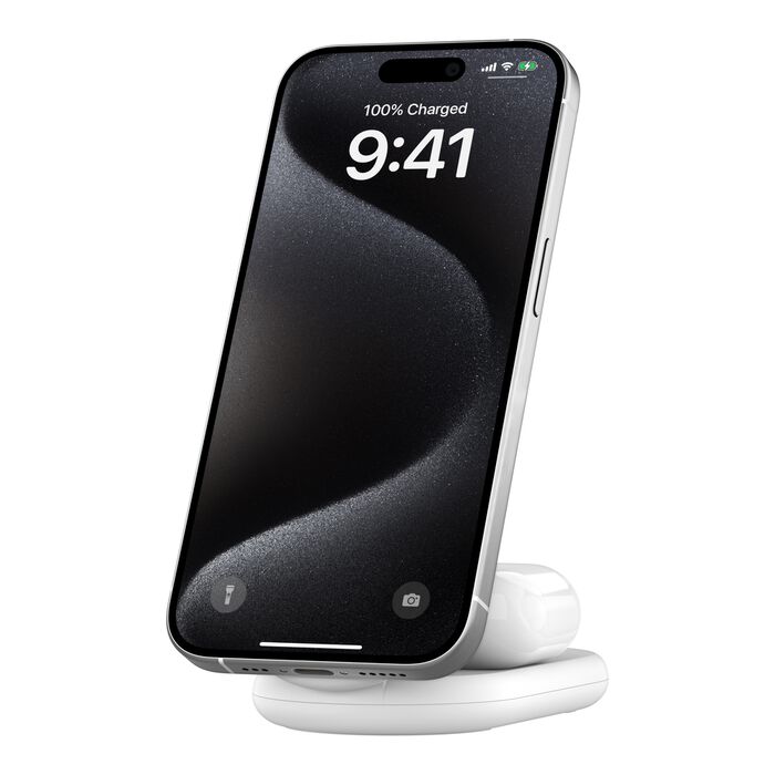 Belkin - BoostCharge 2-in-1 Magnetic Foldable Wireless Charger with Qi2 15W