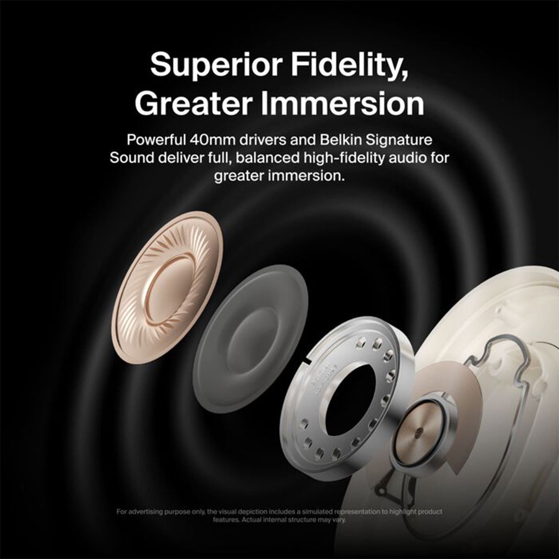 Belkin - SoundForm Isolate Noise Cancelling Over-Ear Headphones