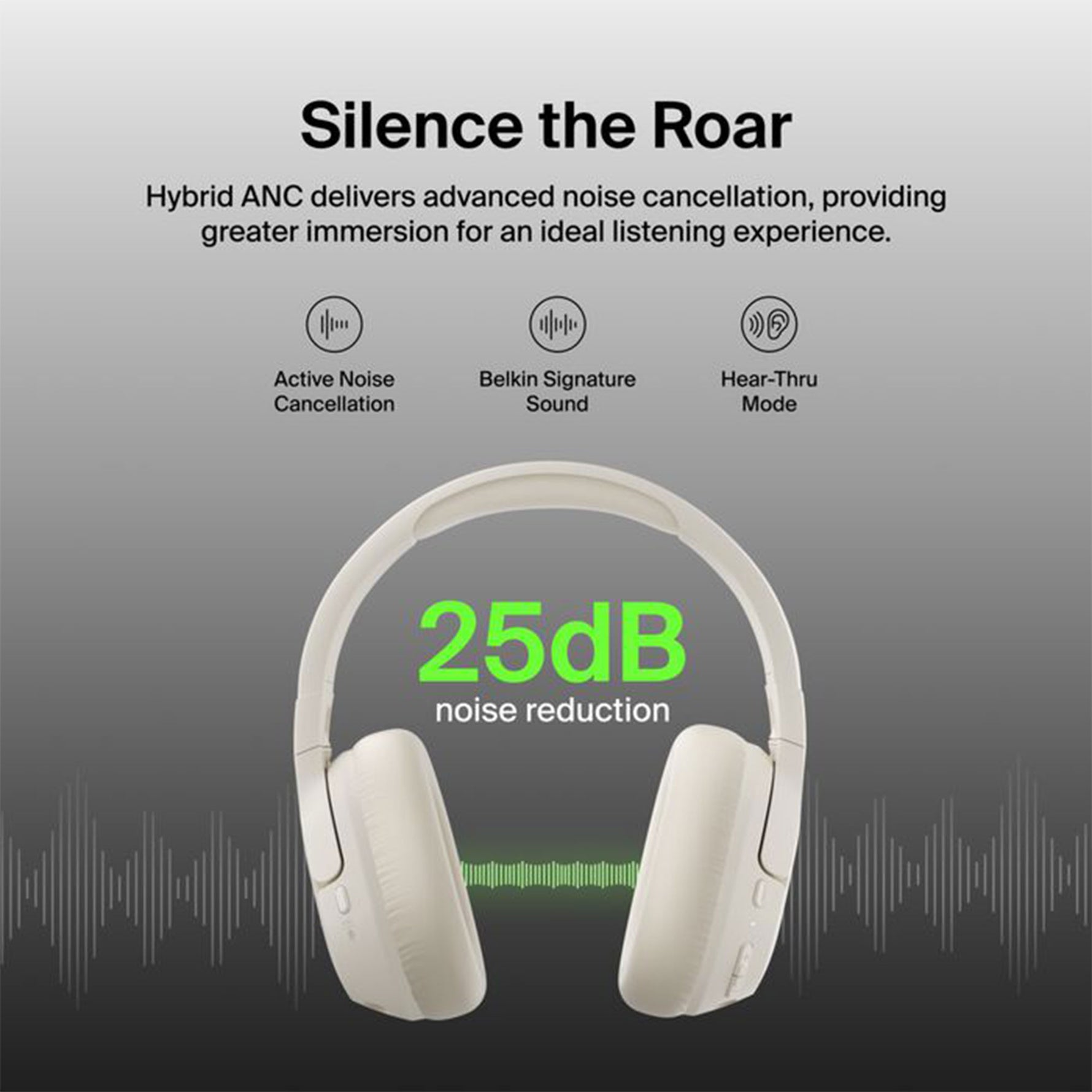 Belkin - SoundForm Isolate Noise Cancelling Over-Ear Headphones