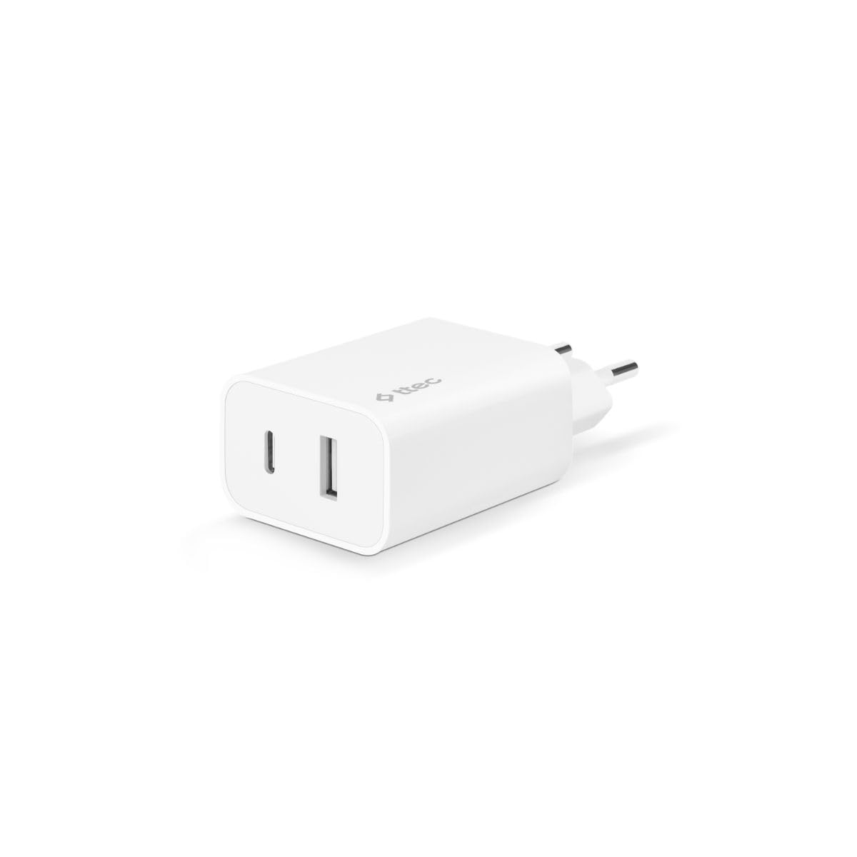 TTEC SmartCharger Duo 32W Fast Charging Adapter – Dual USB-C & USB-A Ports for Mobiles & Tablets