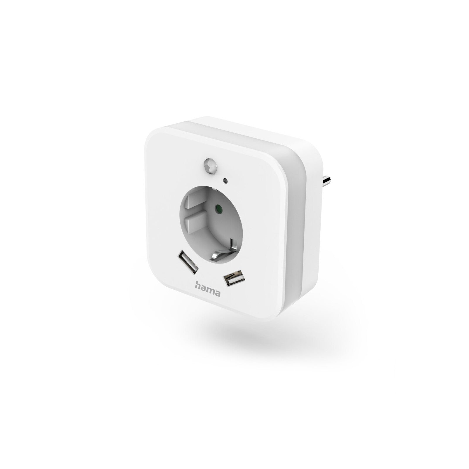 Hama LED Night Light with Socket, 2 USB Outputs, Motion and Light Sensor