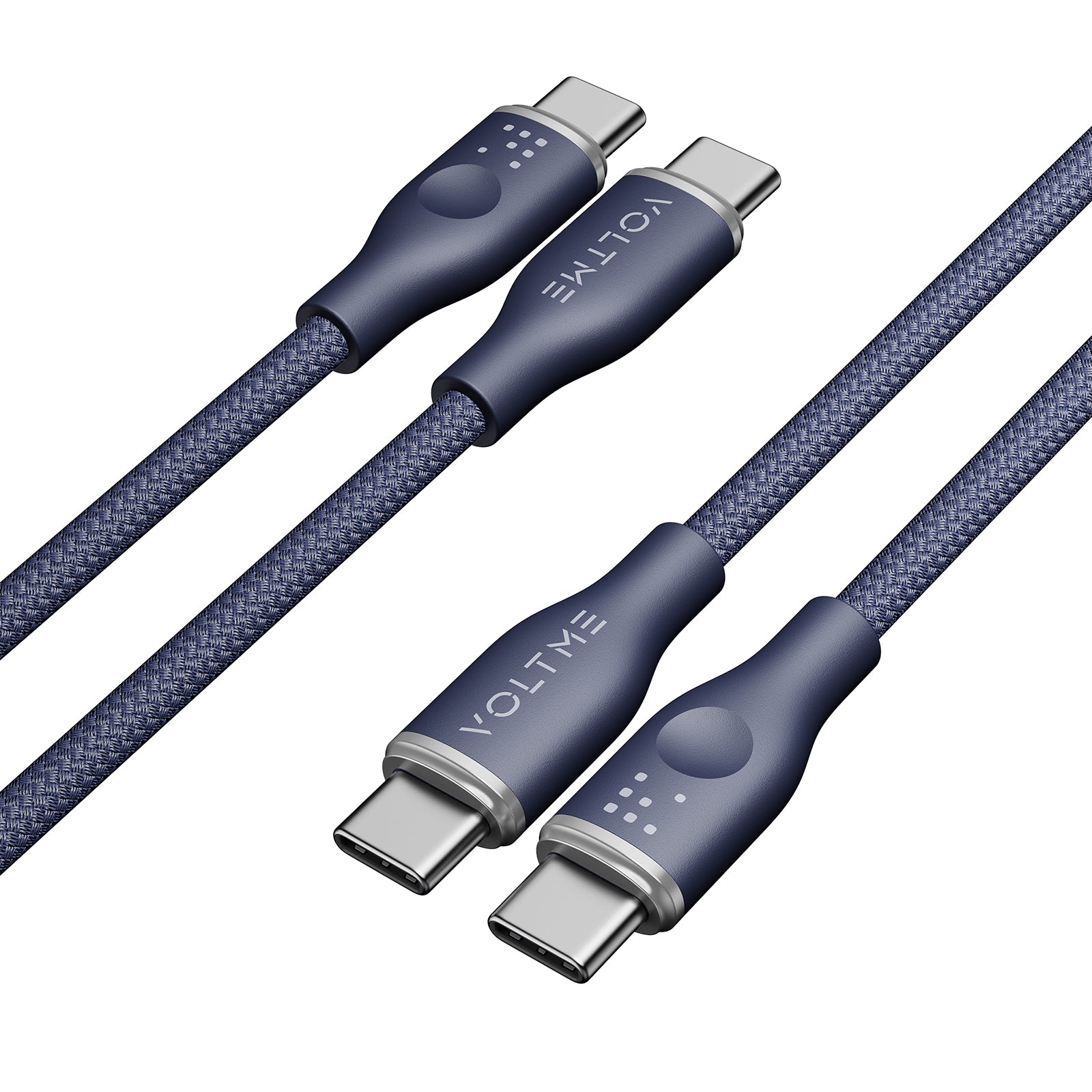 Voltme Powerlink Rugg Double Nylon Cable Type C to Type C 3A - 1M (60W) Blue
