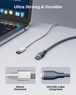 Voltme Powerlink Rugg Double Nylon Cable Type C to Type C 3A - 1M (60W) Blue