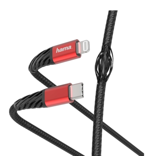 Hama "Extreme" Cable, USB-C - USB-C, 1.5 m, black/red