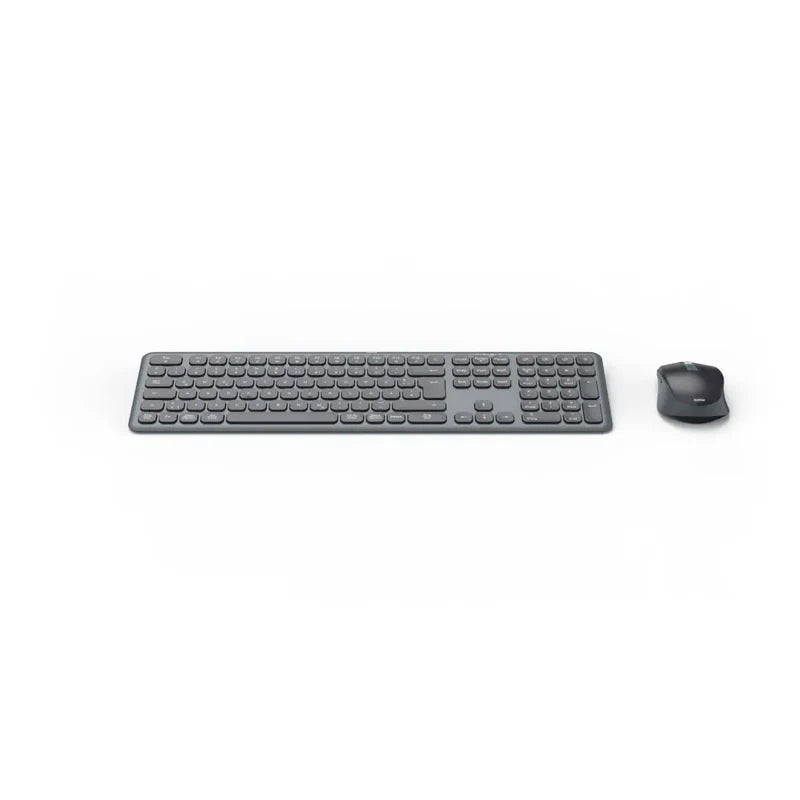 Hama WKM-550 Multi-Device Silent Keyboard and Mouse Set, Dual wireless/Bluetooth, Arabic.