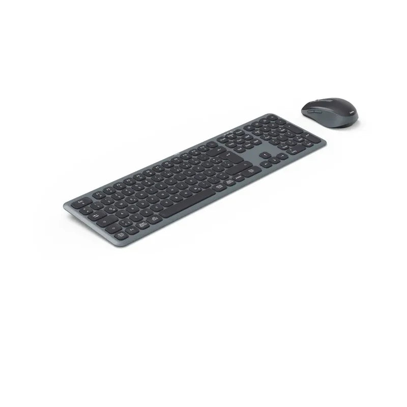 Hama WKM-550 Multi-Device Silent Keyboard and Mouse Set, Dual wireless/Bluetooth, Arabic.