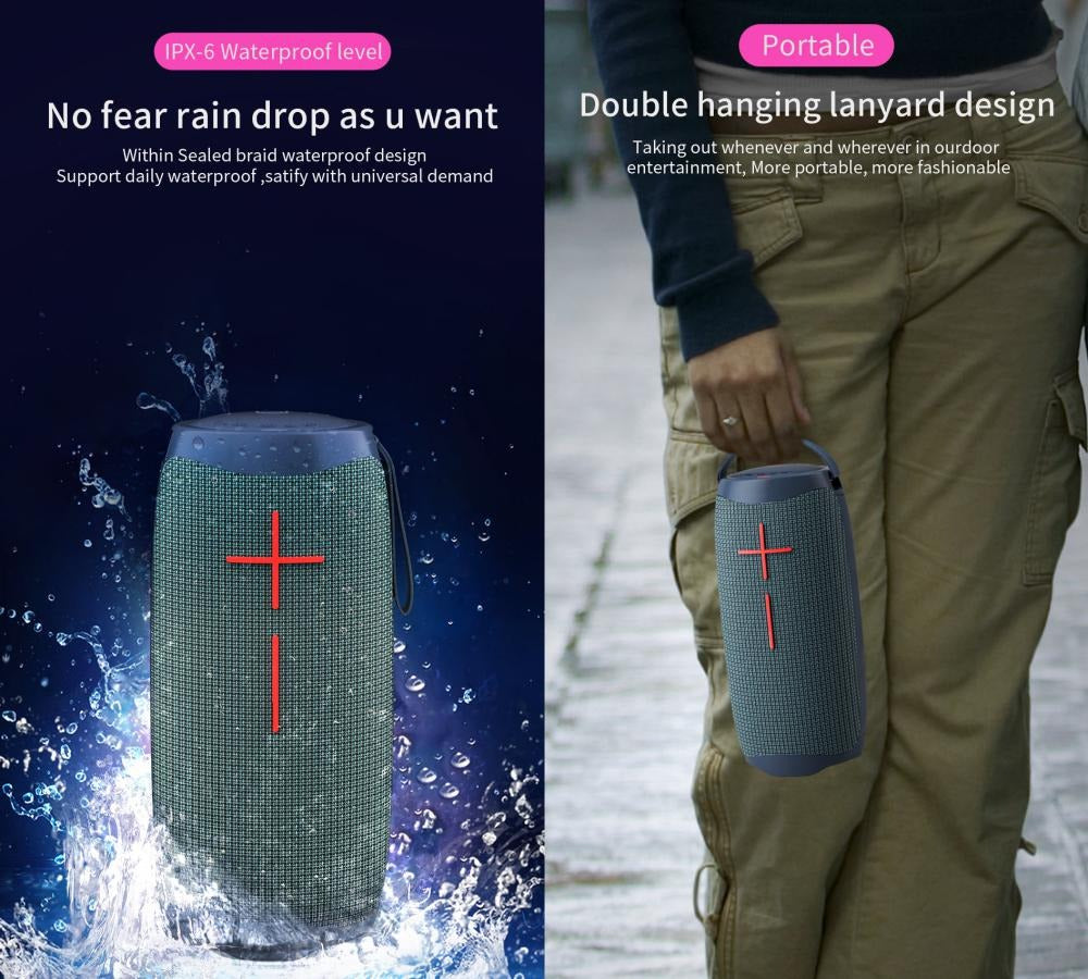 WiWU P40 THUNDER Outdoor Portable Wireless Speaker -Dark Blue