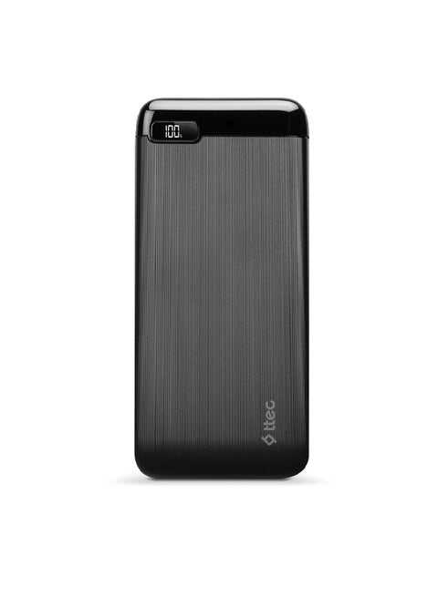 ttec PowerSlim LCD PD 20.000 mAh 20W Powerbank With USB-C Input/Output-Black