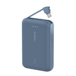 Belkin'BOOSTCHARGE POWER BANK 10K WITH INTEGRATED CABLE - Blue
