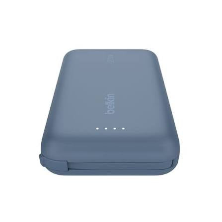 Belkin'BOOSTCHARGE POWER BANK 10K WITH INTEGRATED CABLE - Blue