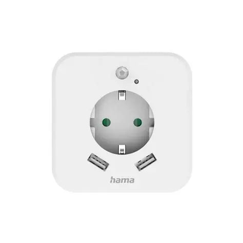 Hama LED Night Light with Socket, 2 USB Outputs, Motion and Light Sensor