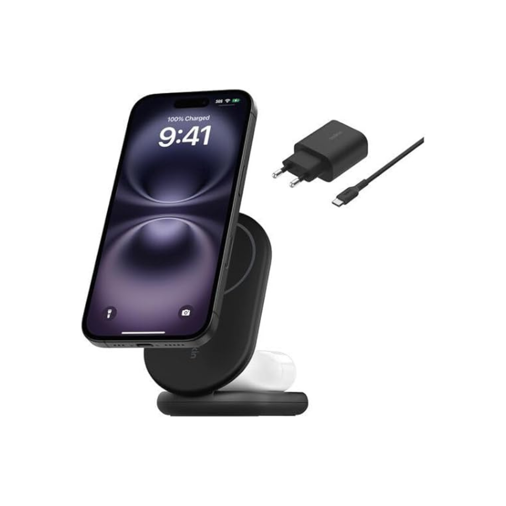 Belkin - BoostCharge 2-in-1 Magnetic Foldable Wireless Charger with Qi2 15W