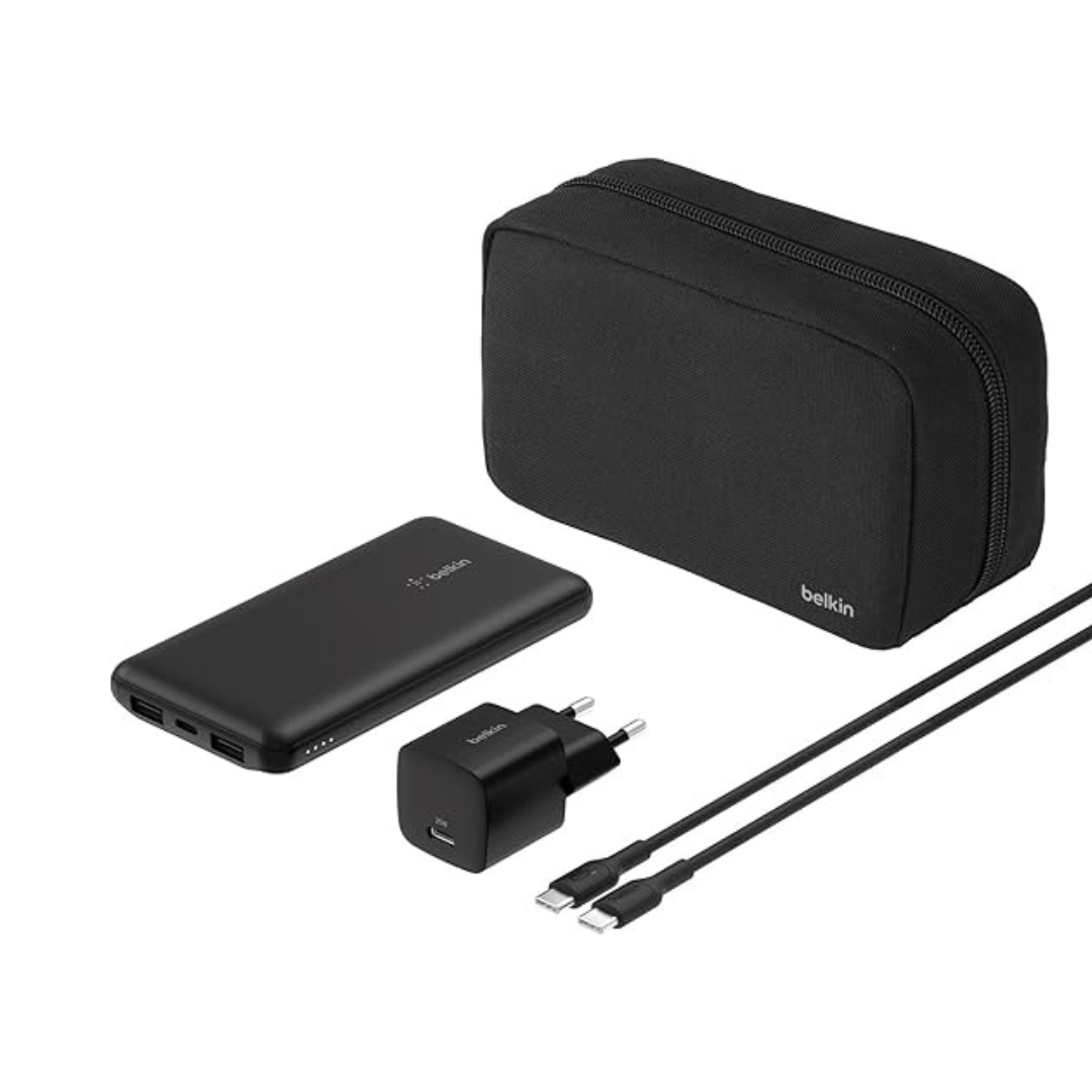 Belkin Travel Kit ,10K Power Bank ,25W EU Wall Charger with Cable