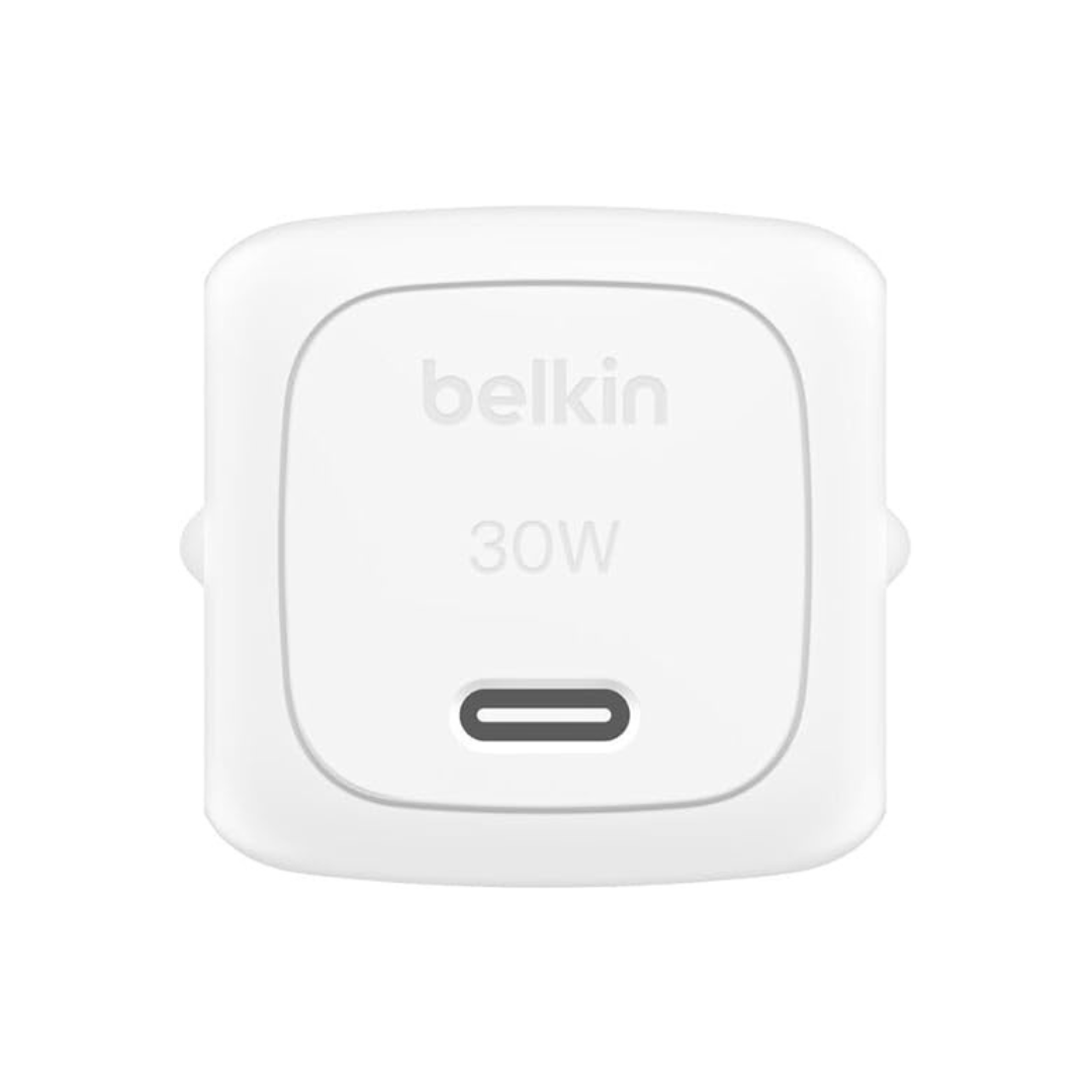 Belkin BoostCharge 30W Compact Charger (USB-C Power Delivery, Fast Charging + USB-C to C Cable Included, White)
