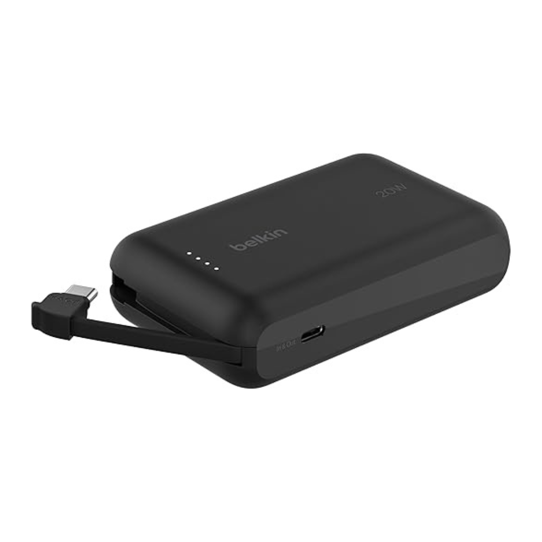 Belkin Boostcharge Power Bank 10K With Display,  PD 20W With USB-C Cable, Black