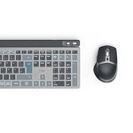 Hama WKM-750 Multi-Device Rechargeable Silent Keyboard/Mouse Set, Dual wireless/Bluetooth, Backlight Keyboard, Blue Sensor Mouse, Arabic, BLK