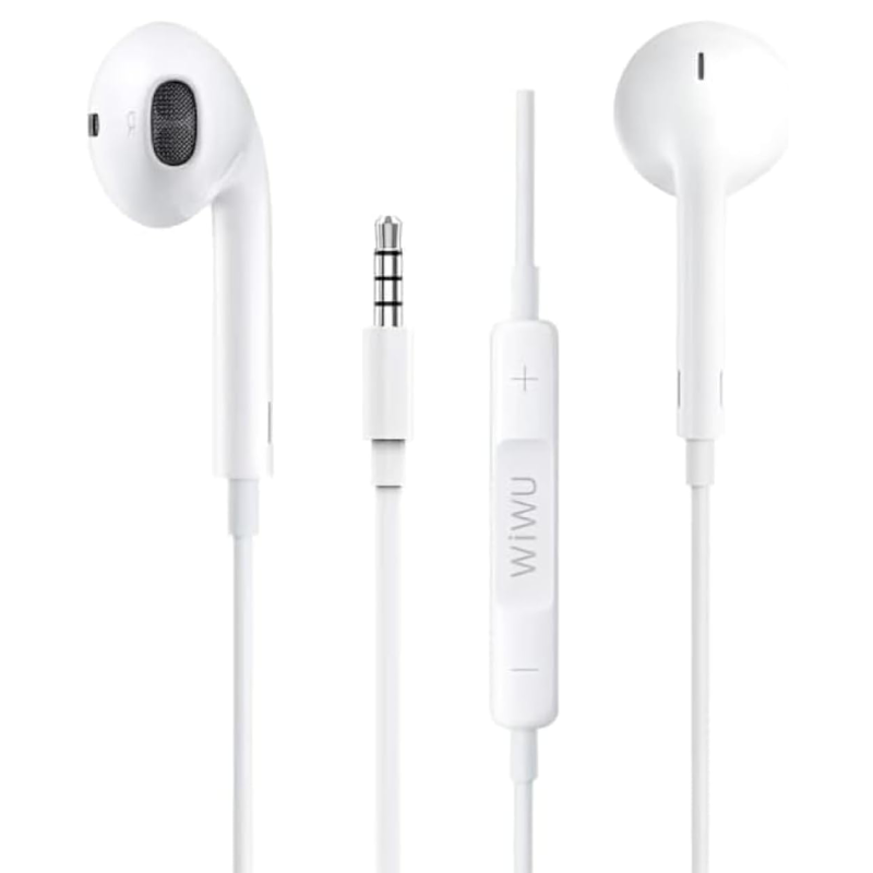WIWU EB101 Earphone 3.5mm. Apple Style White